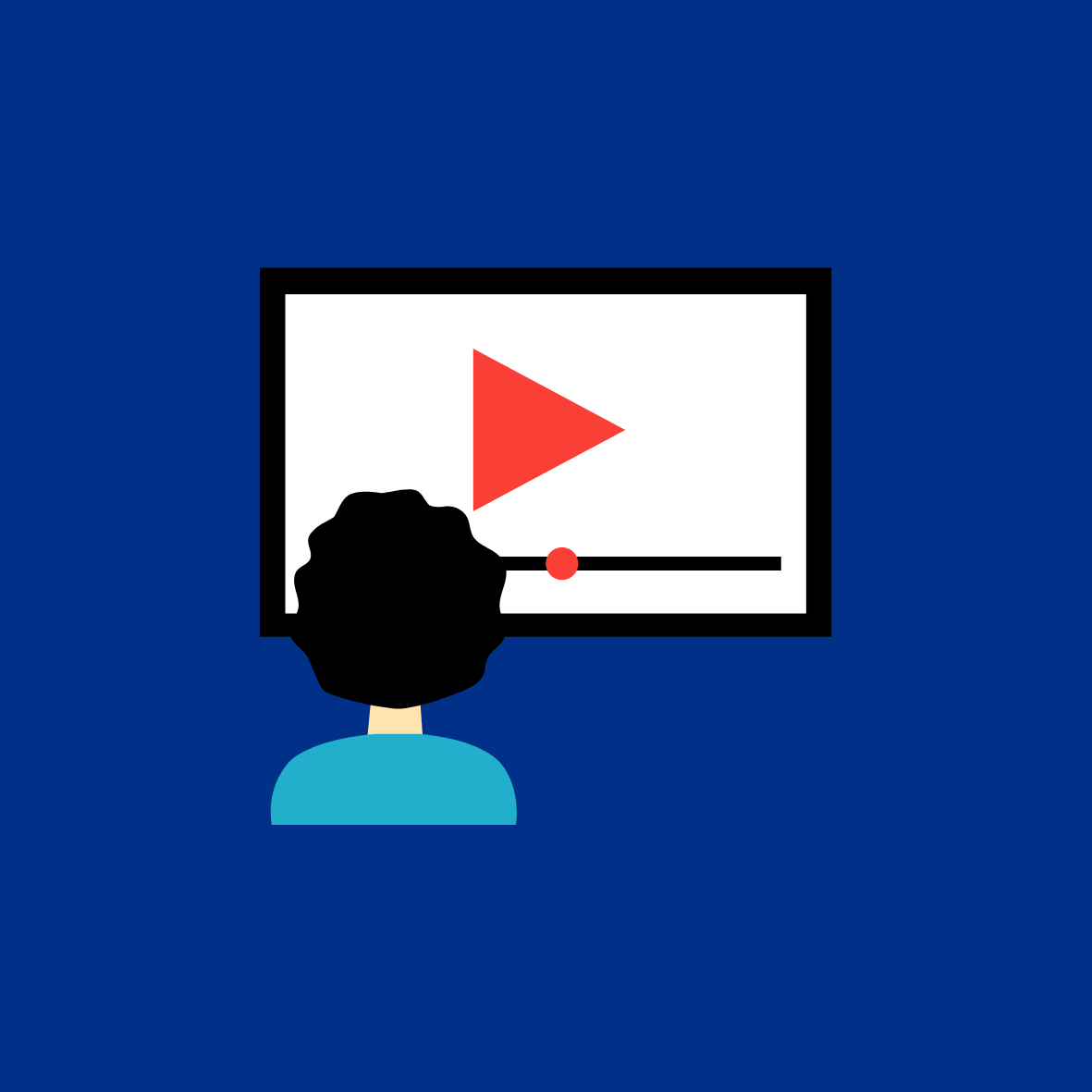 Icon of Person Watching Video on Screen