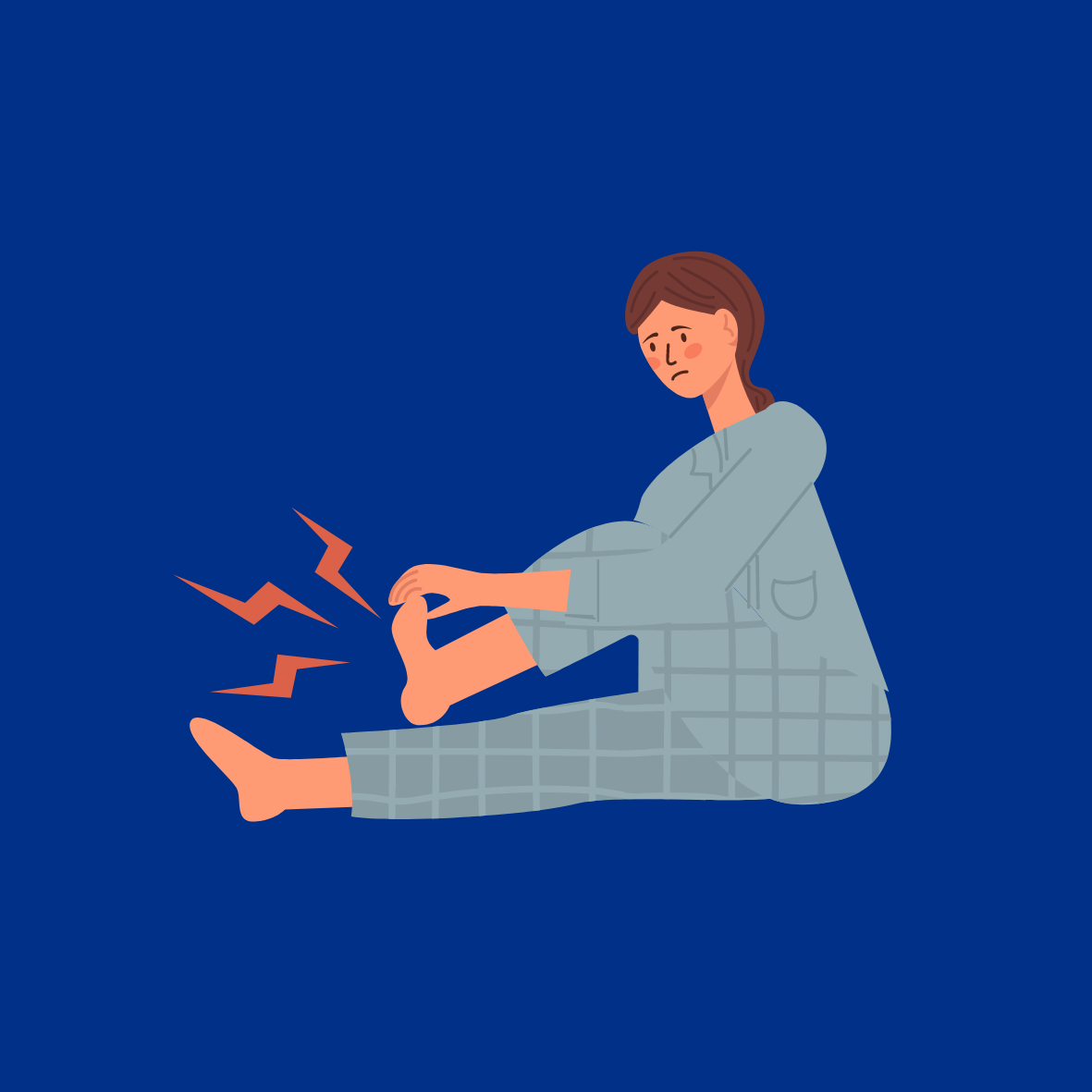 Image of Lady with Sprained Foot