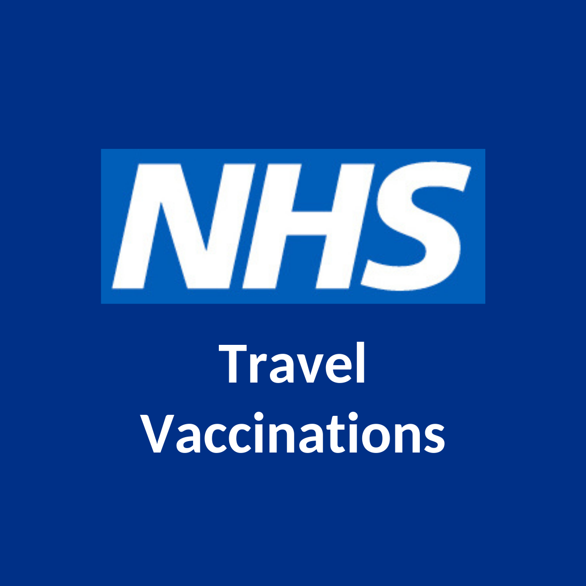 NHS Logo and Words 'Travel Vaccinations