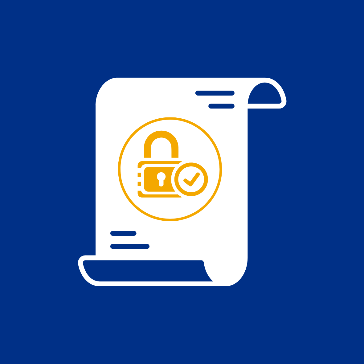 Image of Locked Padlock and Tick Symbol