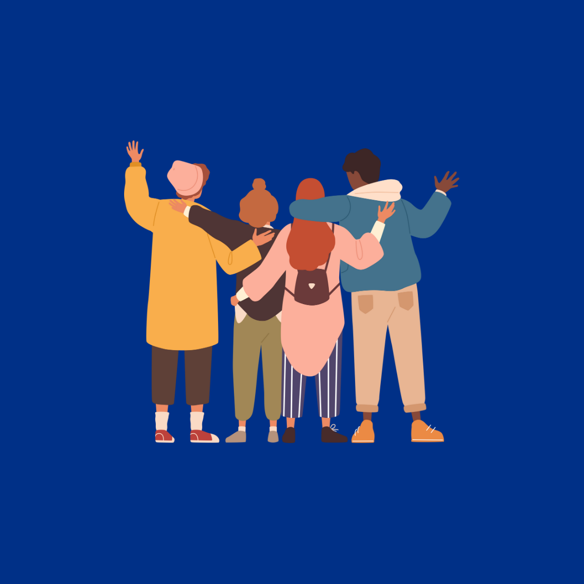 A Group of Young Teenage People