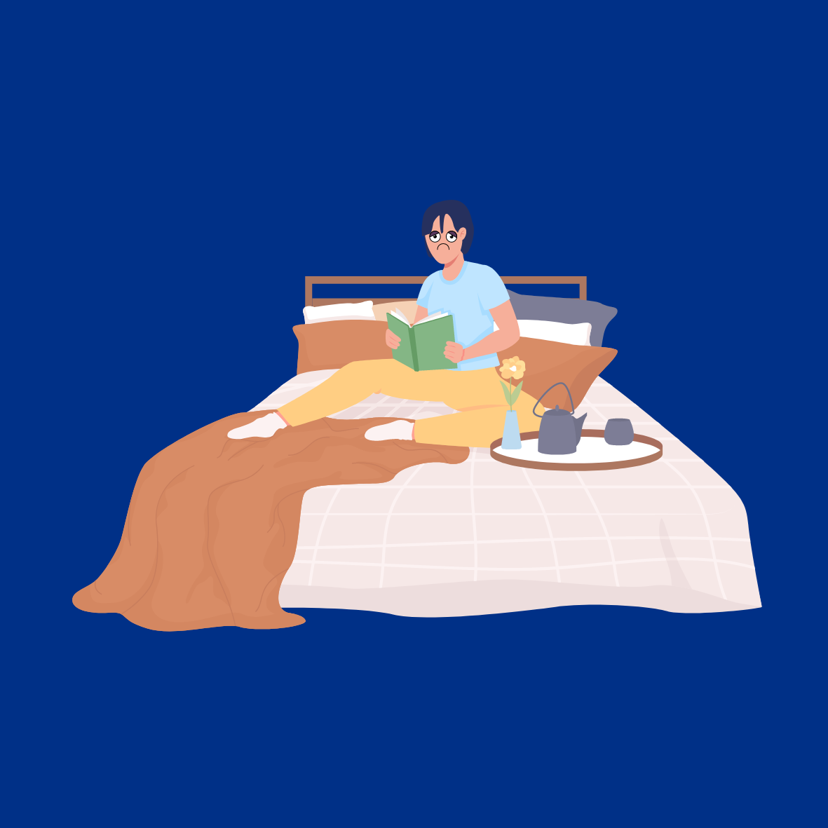 Image of Person on a Bed That Can't Sleep