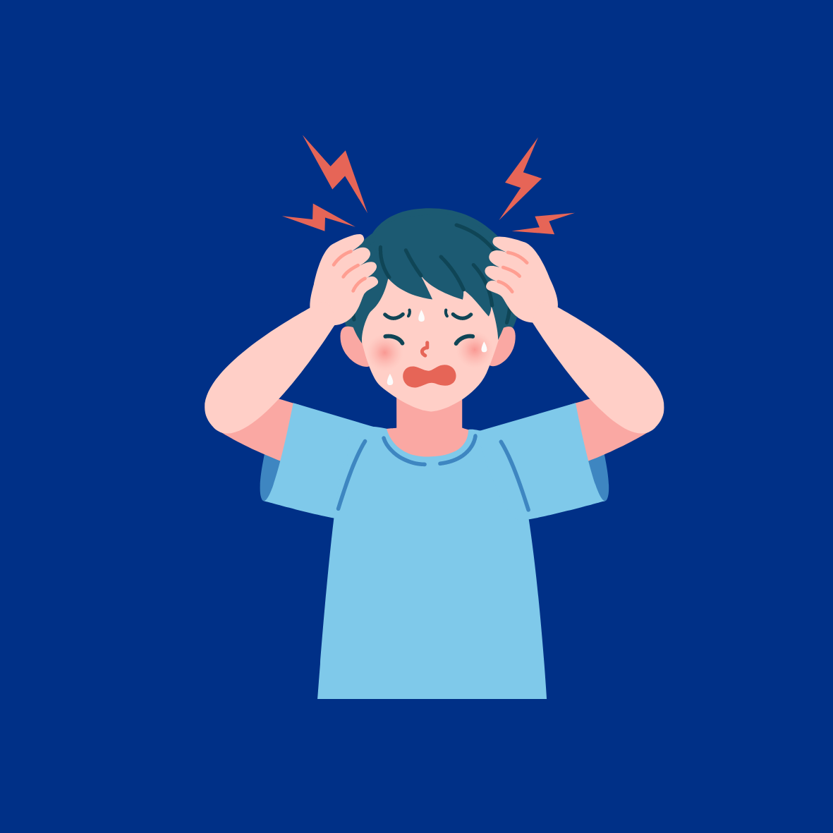 Image of a Boy With a Headache