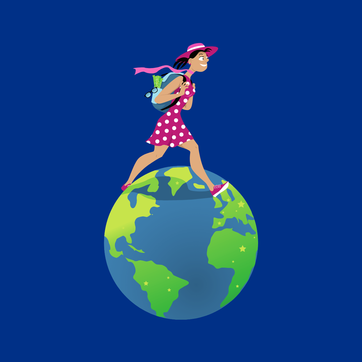 Image of Person Travelling The Globe